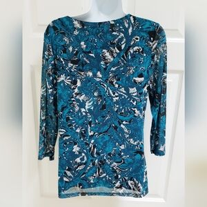 Alfani Teal Blue Blouse